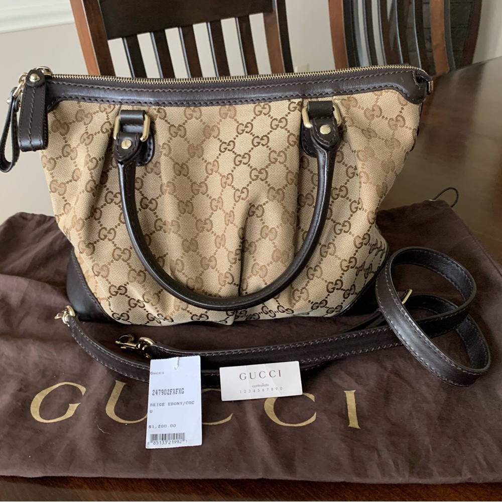 Gucci Sukey satchel with dustbag and shoulder strap Neiman Marcus - Picture 4 of 17